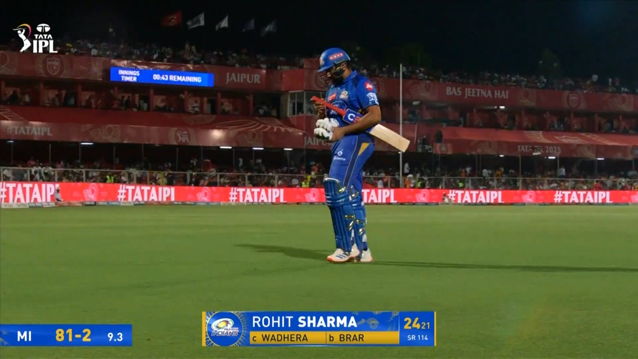 IPL 2025 M69: PBKS vs MI - Rohit Sharma Wicket background