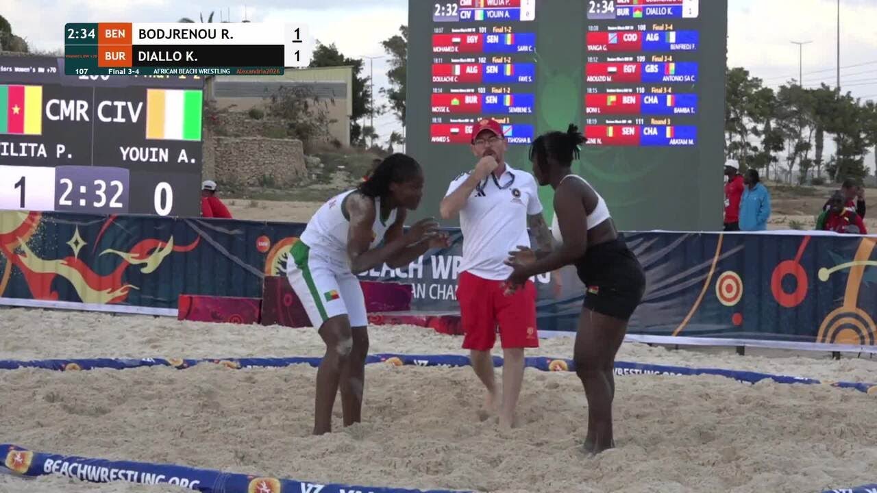 Rosine Abeminachi BODJRENOU (BEN) vs. Kadydiatou Amiina DIALLO (BUR) • Final 3-4 • Women's BW +70Kg