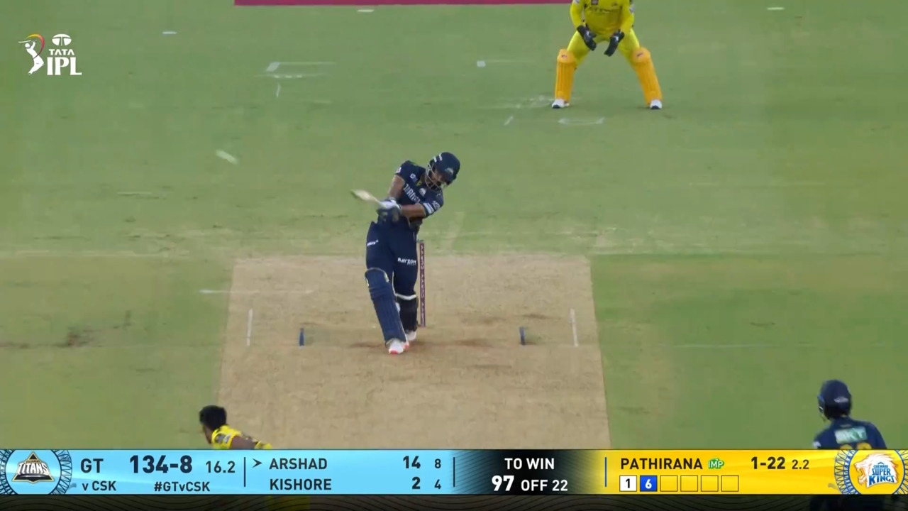 IPL 2025 M67: GT vs CSK - Mohd. Arshad Khan Six