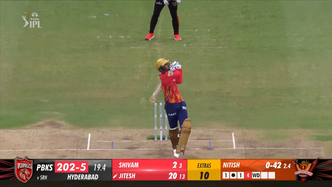 M69: SRH vs PBKS – Jitesh Sharma Six