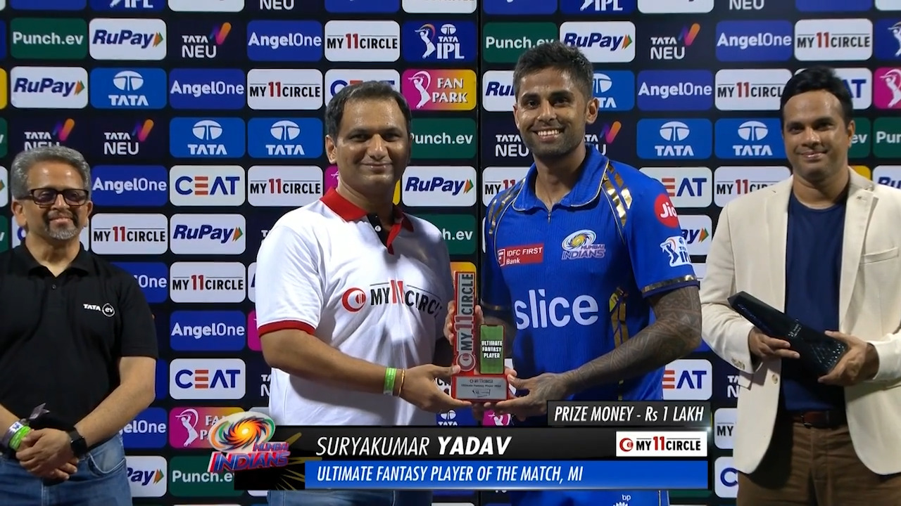 M55: MI vs SRH – My11Circle Ultimate Fantasy Player of the Match – Suryakumar Yadav
