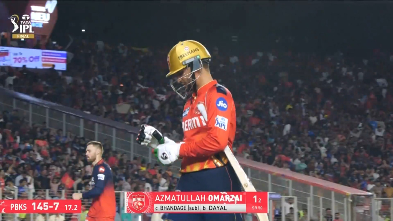 IPL 2025 Final: RCB vs PBKS - Azmatullah Omarzai Wicket