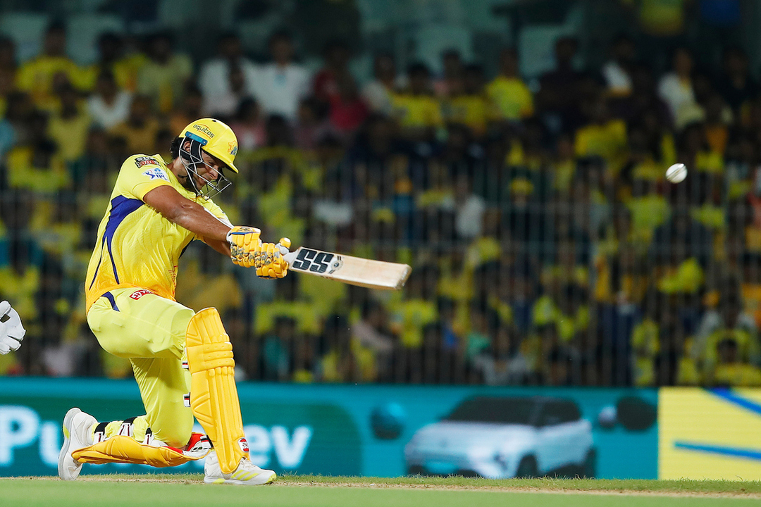 Scintillating sixes ft. Shivam Dube background
