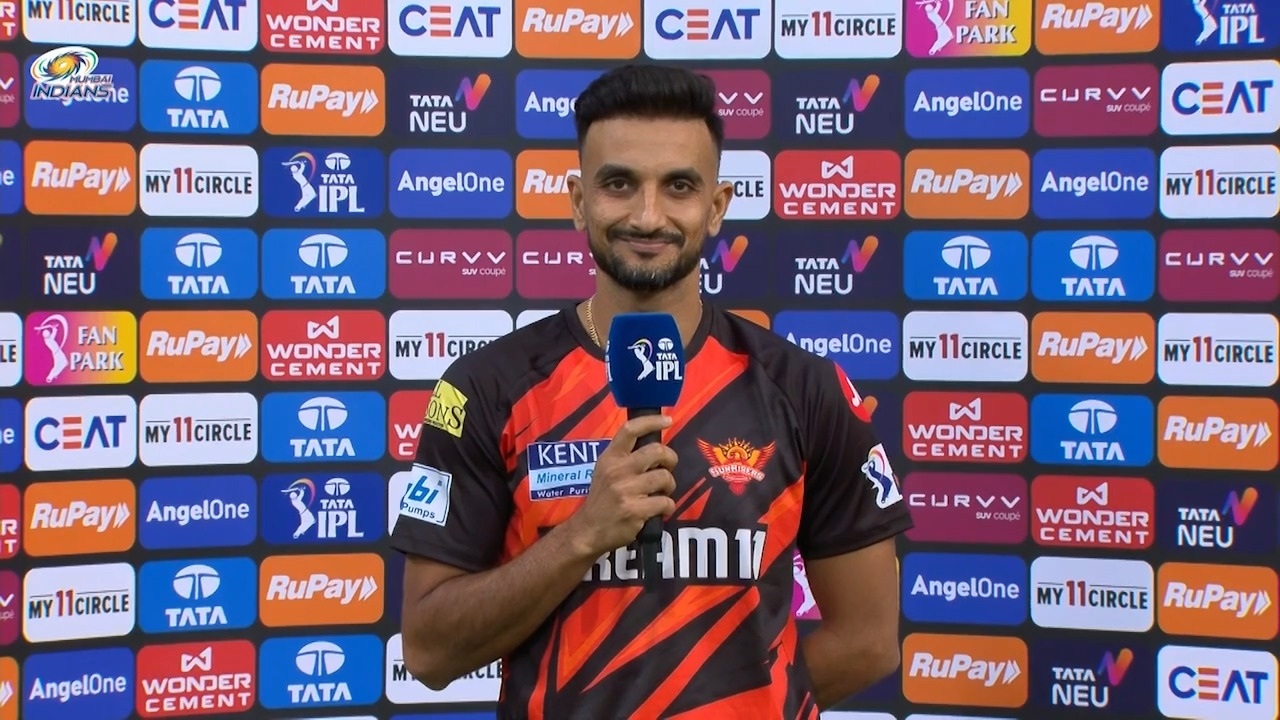IPL 2025 M33: MI vs SRH - Harshal Patel Interview background
