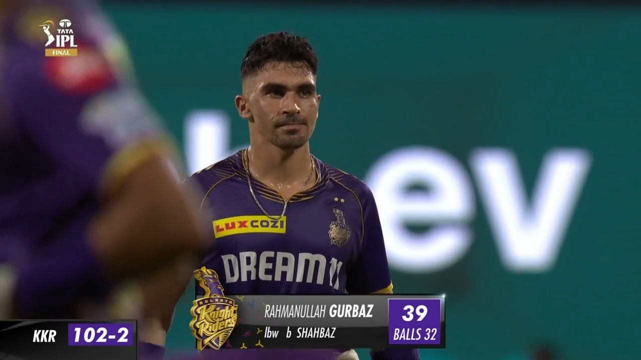 Final: KKR vs SRH – Rahmanullah Gurbaz Wicket