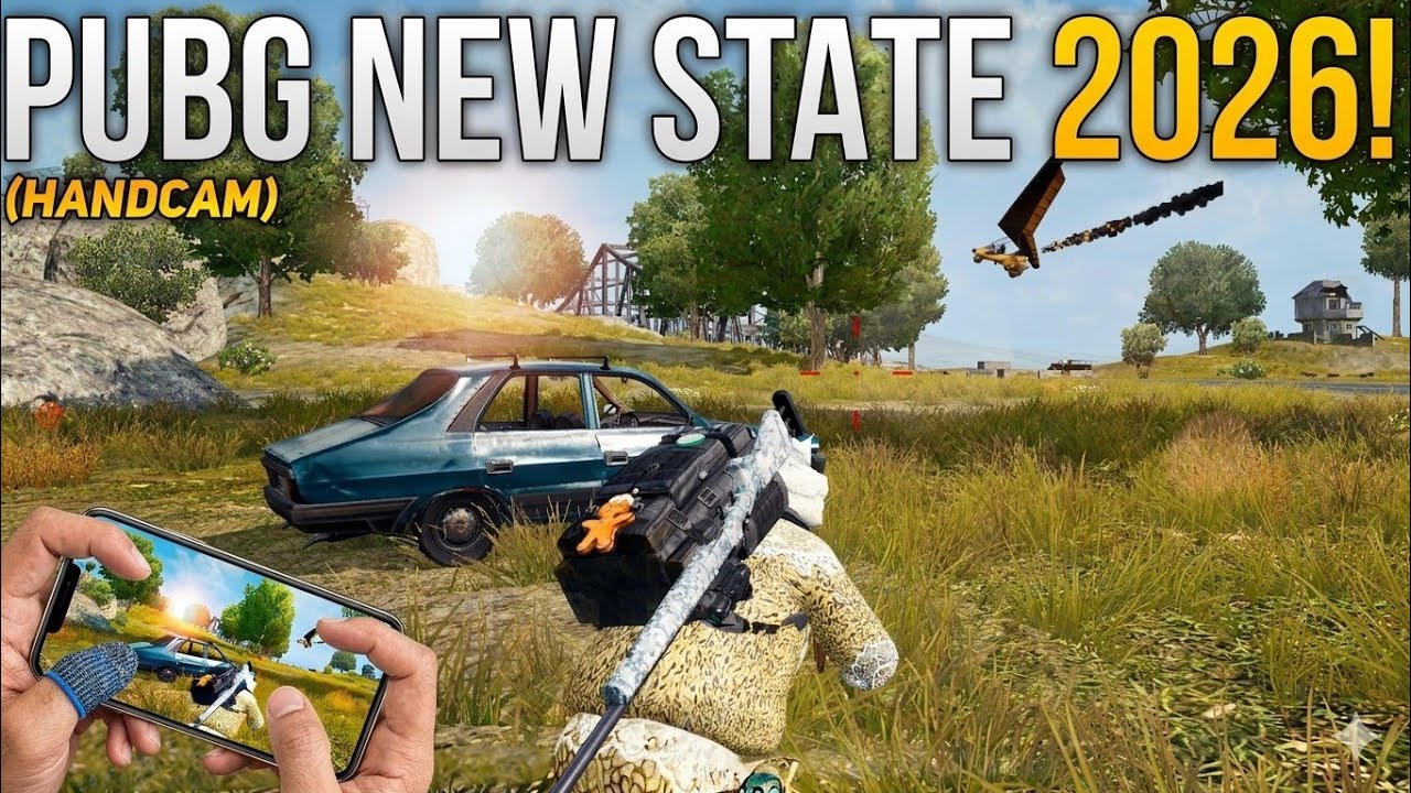 PUBG NEW STATE HDR + 60 FPS OLD ERANGLE GAMEPLAY | BETTER THAN BGMI?(HANDCAM) background
