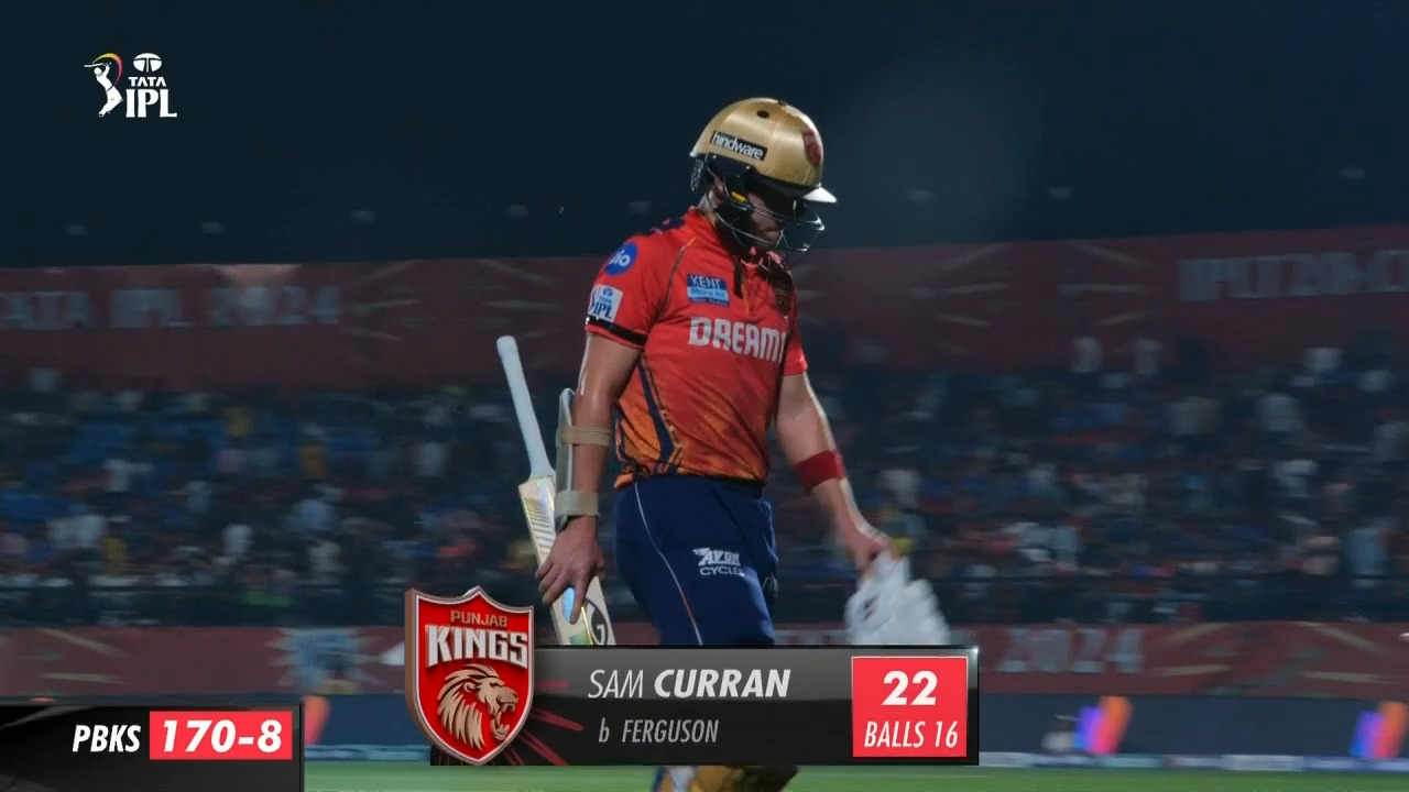 M58: PBKS vs RCB – Sam Curran Wicket
