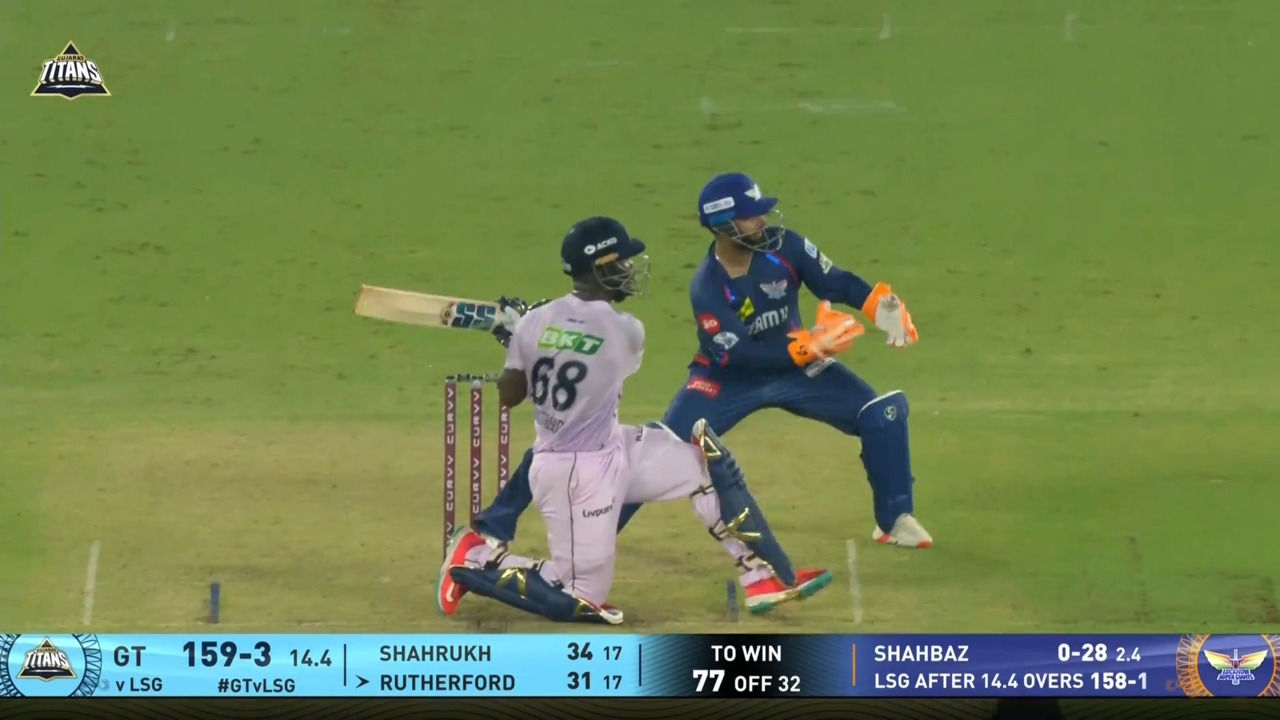 IPL 2025 M64: GT vs LSG - Sherfane Rutherford Six