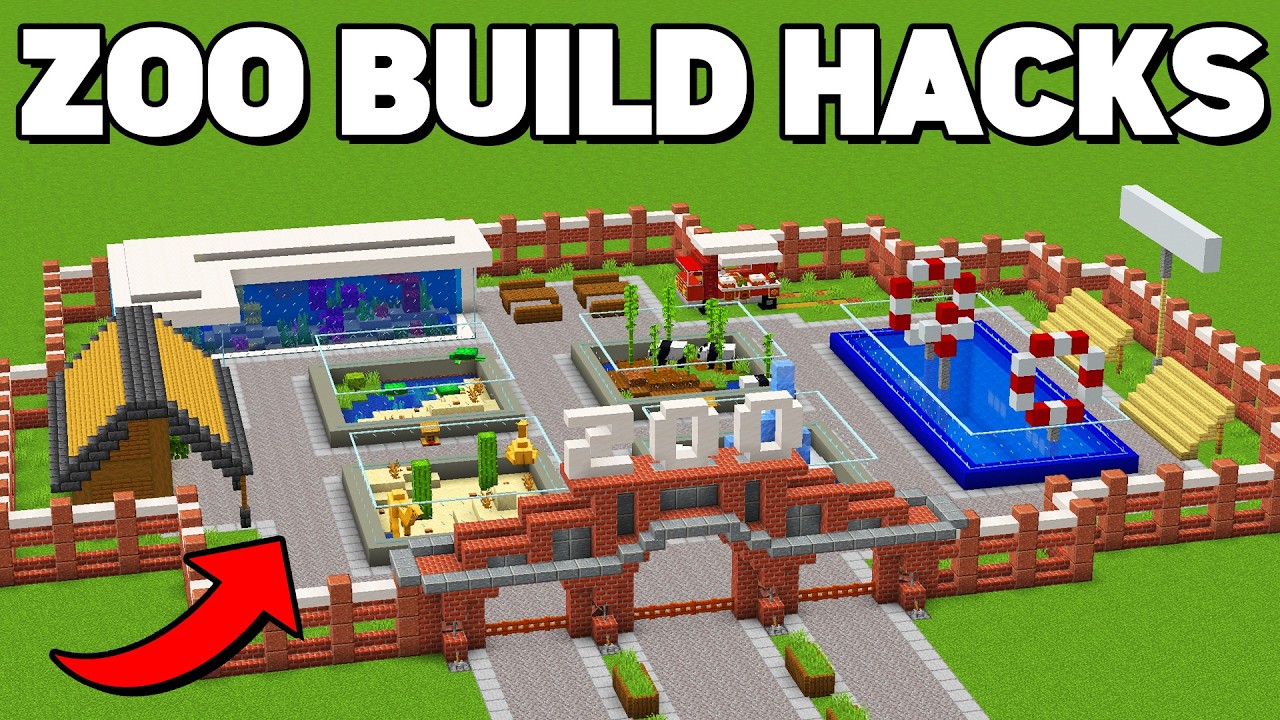 Minecraft: 20+ Zoo Build Hacks & Ideas! background