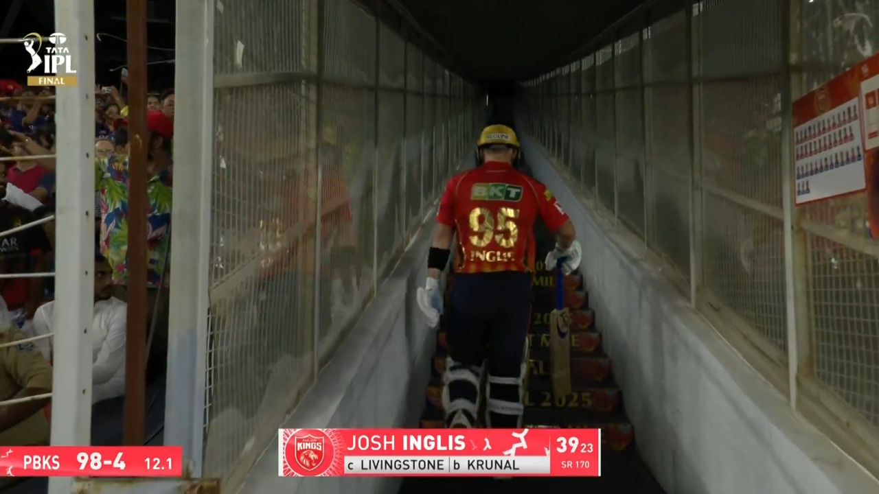 IPL 2025 Final: RCB vs PBKS - Josh Inglis Wicket
