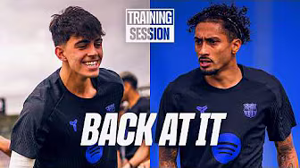 RAPHINHA, BERNAL & CHRISTENSEN TRAIN WITH THE SQUAD | FC Barcelona Training 🔵🔴