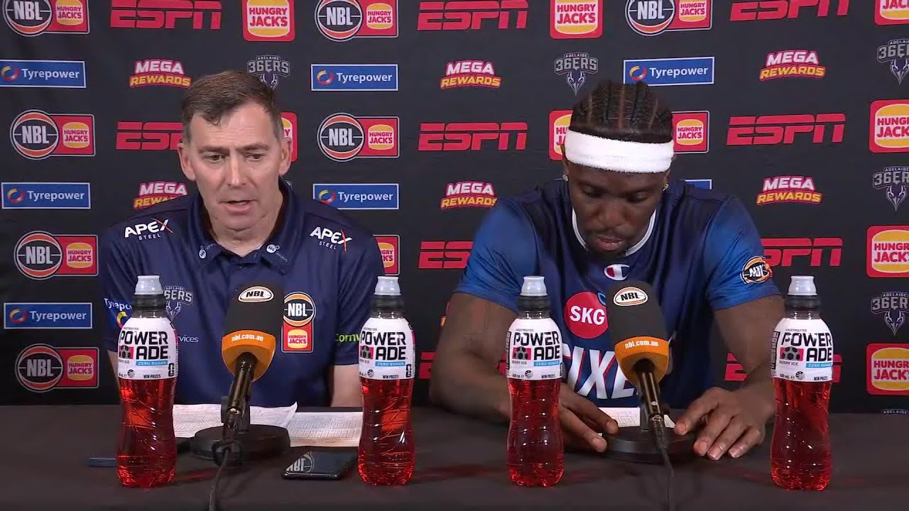 Mike Wells and Zylan Cheatham press press conference vs Perth Wildcats - Round 22, NBL26