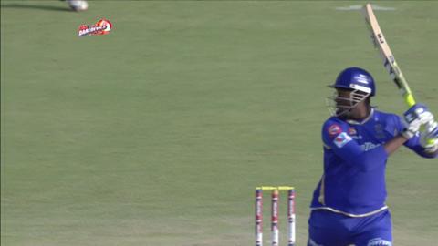 M4: DD vs RR – Kevon Cooper Wicket background