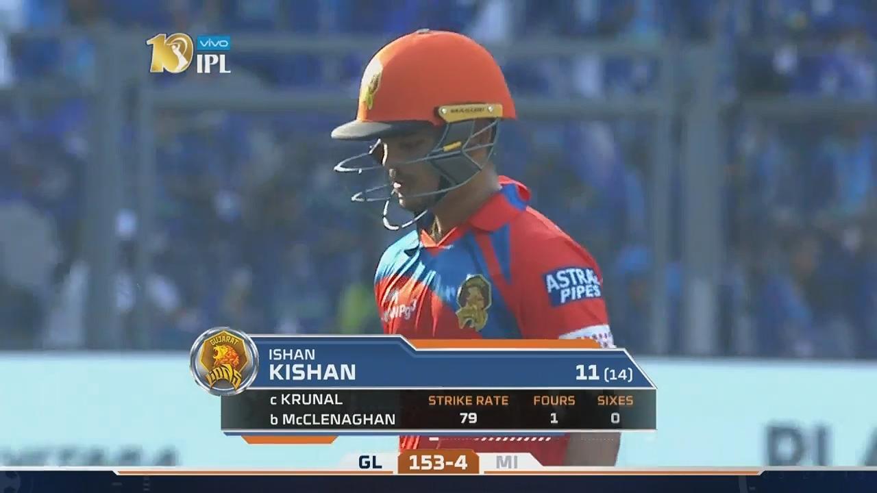 M16: MI vs GL – Ishan Kishan Wicket background