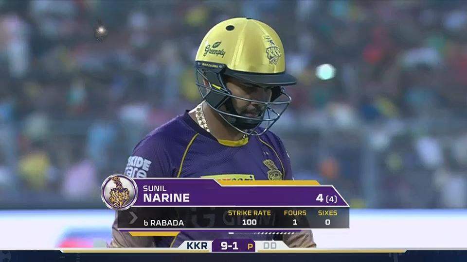 M32: KKR vs DD – Sunil Narine Wicket