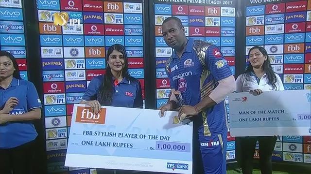 M45: DD vs MI – FBB Stylish player of the day – Kieron Pollard background