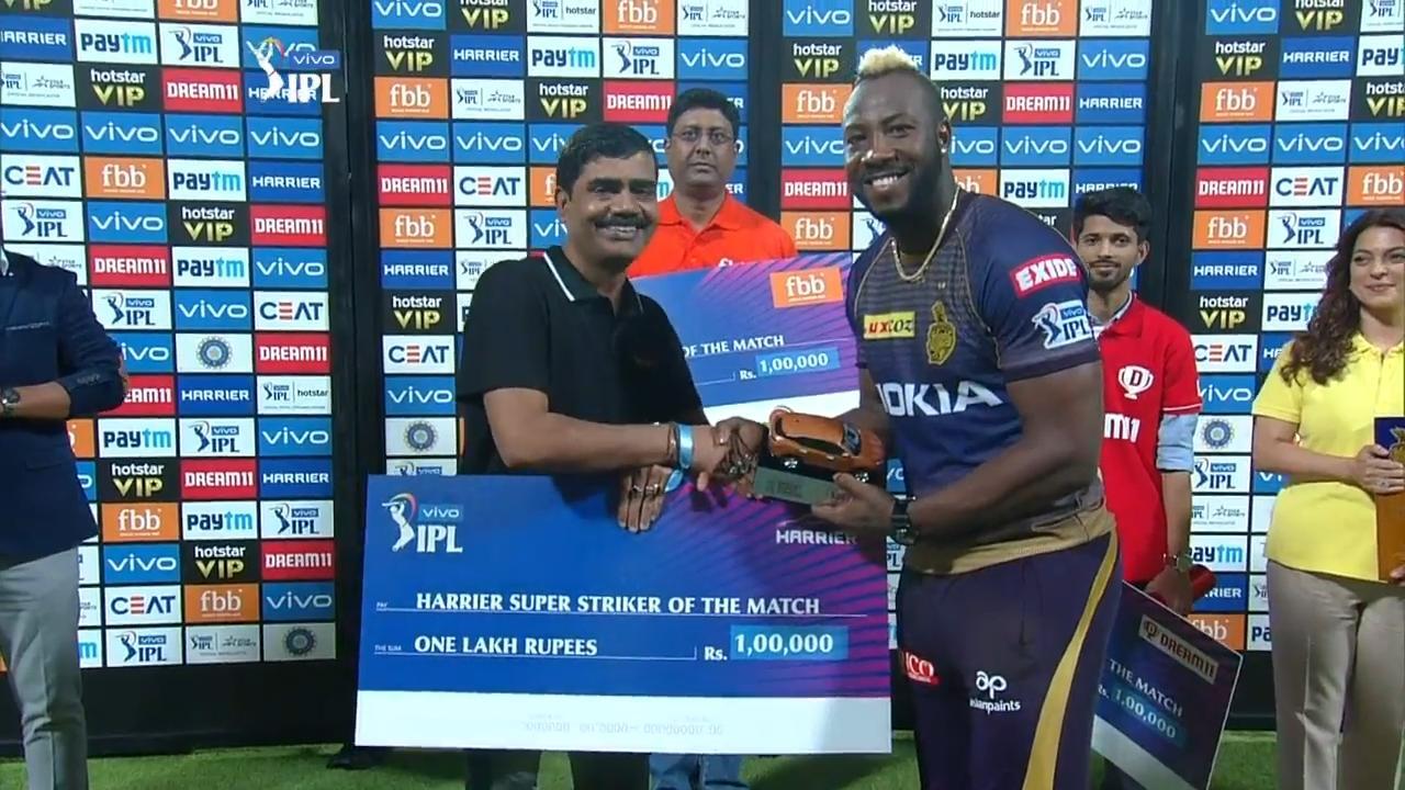 M06: KKR vs KXIP – Harrier Super Striker of the Match – Andre Russell