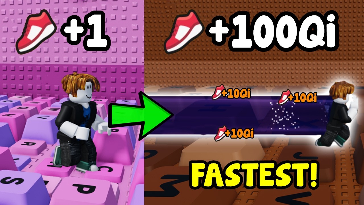 Becoming The Fastest Player In Roblox +1 Speed Keyboard Escape!