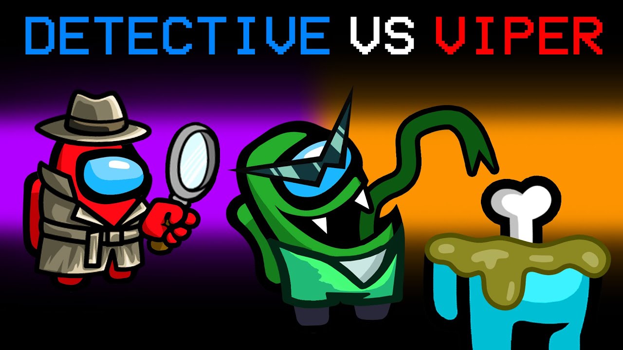 NEW Detective vs Viper Imposter in Among Us background