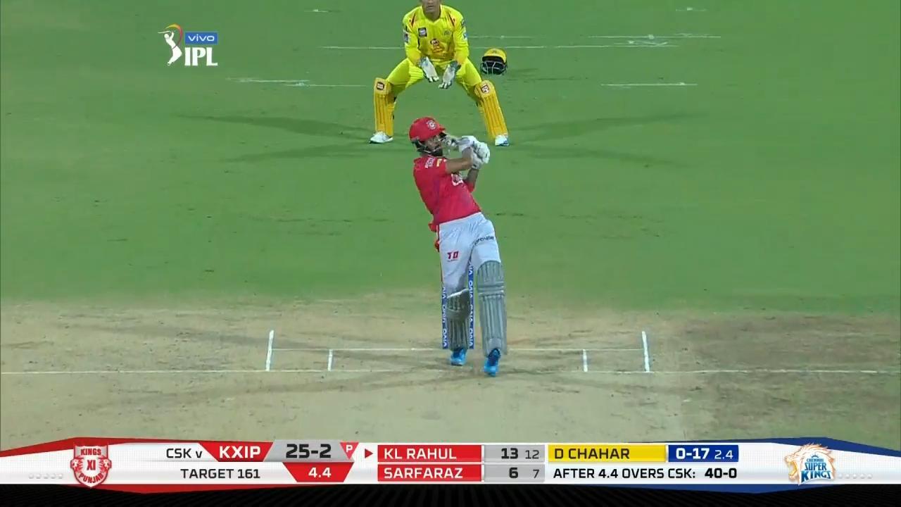 M18: CSK vs KXIP – KL Rahul Six