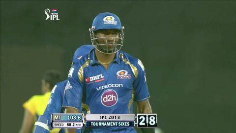M5: CSK vs MI – Kieron Pollard Six