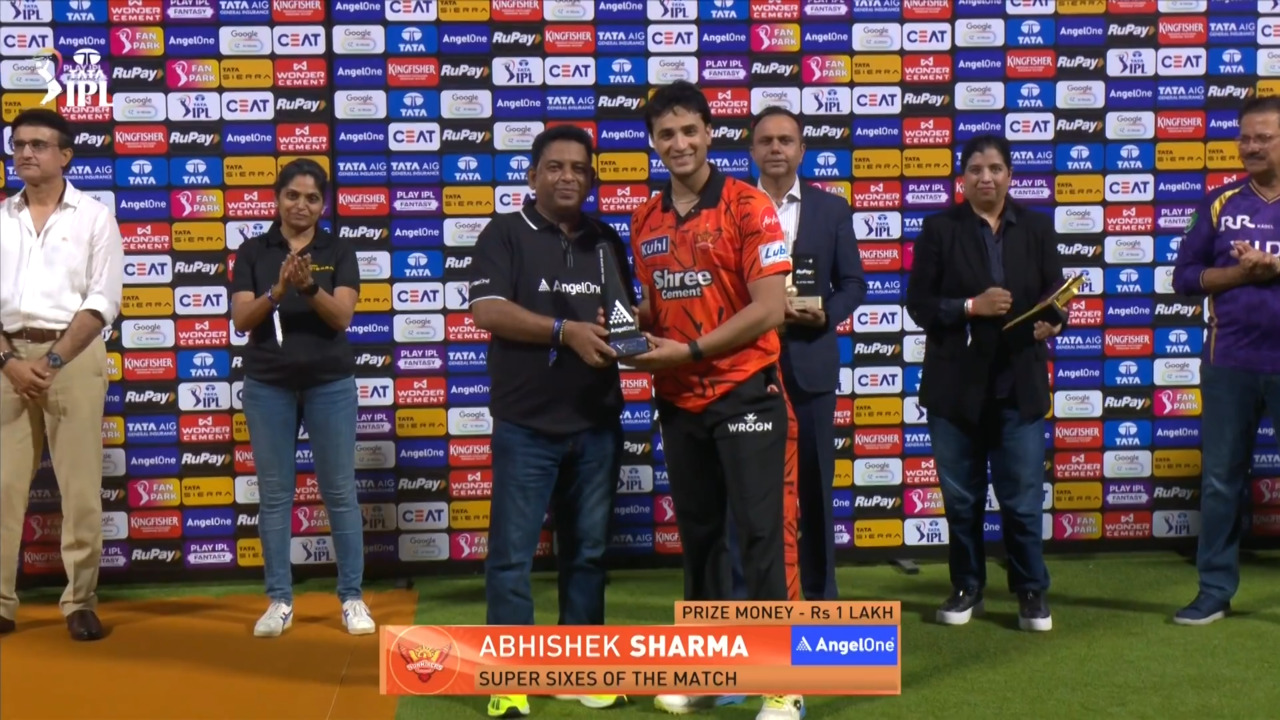 IPL 2026 M06: KKR vs SRH - Angel One Super Sixes of the Match - Abhishek Sharma