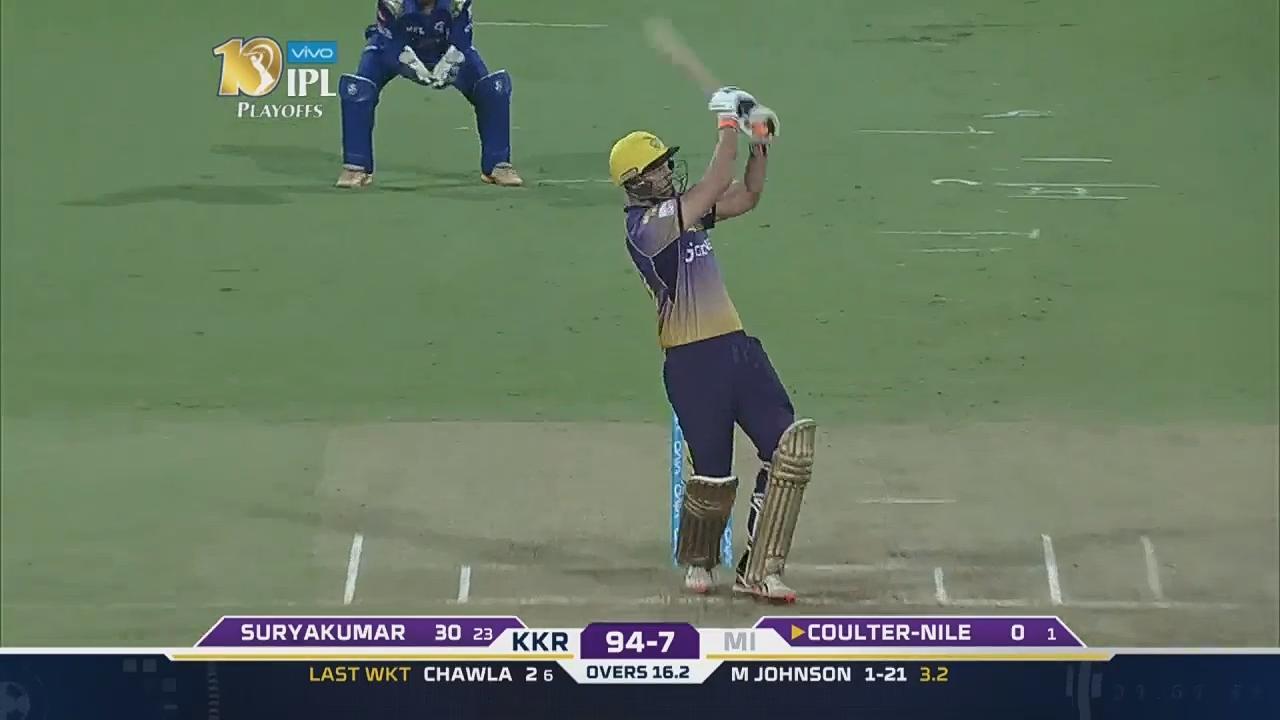 Q2: MI vs KKR – Nathan Coulter-Nile Six