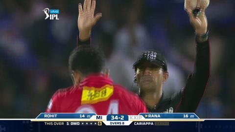 M43: MI vs KXIP – Nitish Rana Six