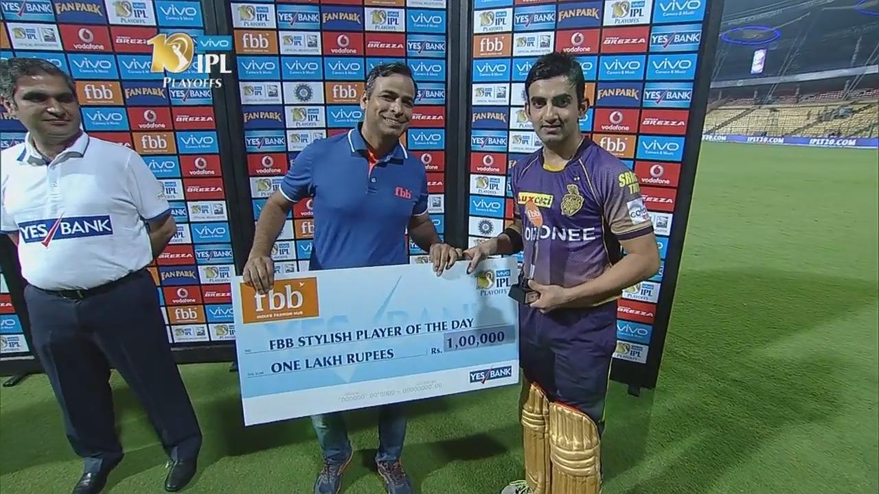 Eliminator: SRH vs KKR – FBB Stylish player of the day – Gautam Gambhir