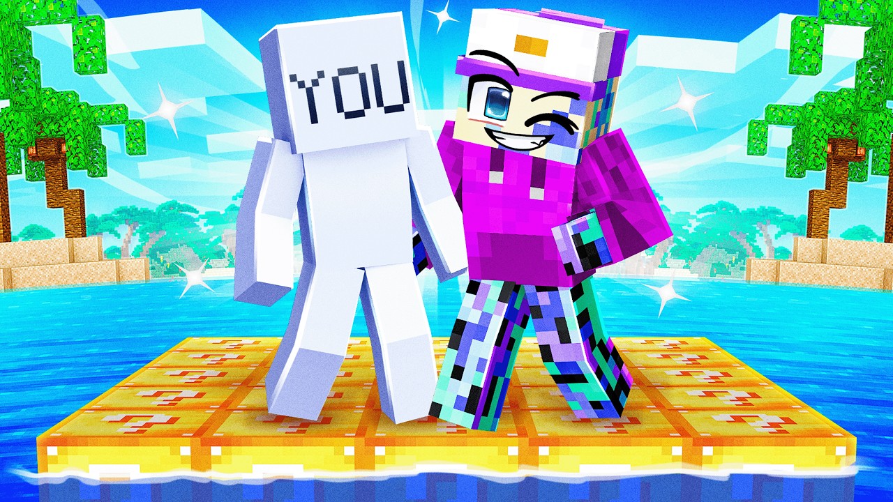 YOU Join Dash’s LUCKY BLOCK RAFT in Minecraft!