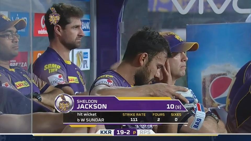 M41: KKR vs RPS – Sheldon Jackson Wicket