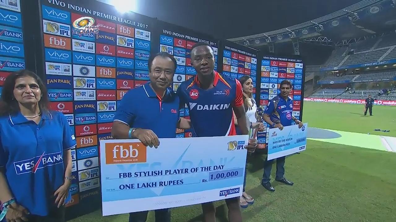 M25: MI vs DD – FBB Stylish player of the day – Kagiso Rabada