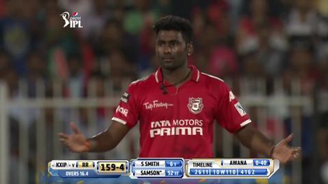 M07: RR vs KXIP – Fall of Wickets background