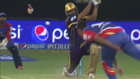 M6: KKR vs DD – Yusuf Pathan Wicket background