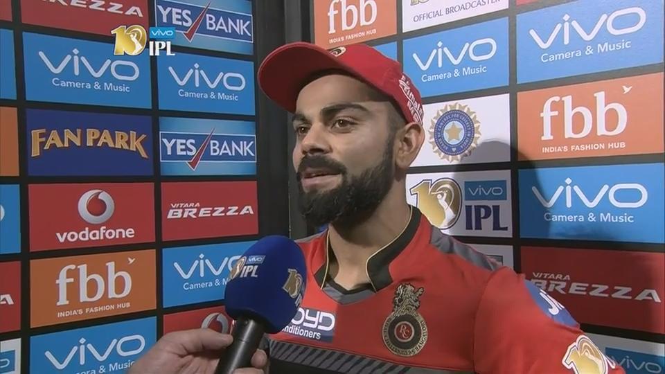M34: RPS vs RCB – Virat Kohli Interview background