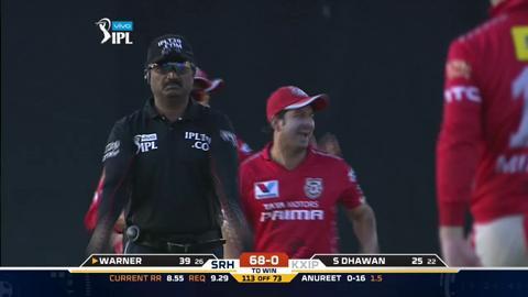 M46: KXIP vs SRH – Shikhar Dhawan Wicket background