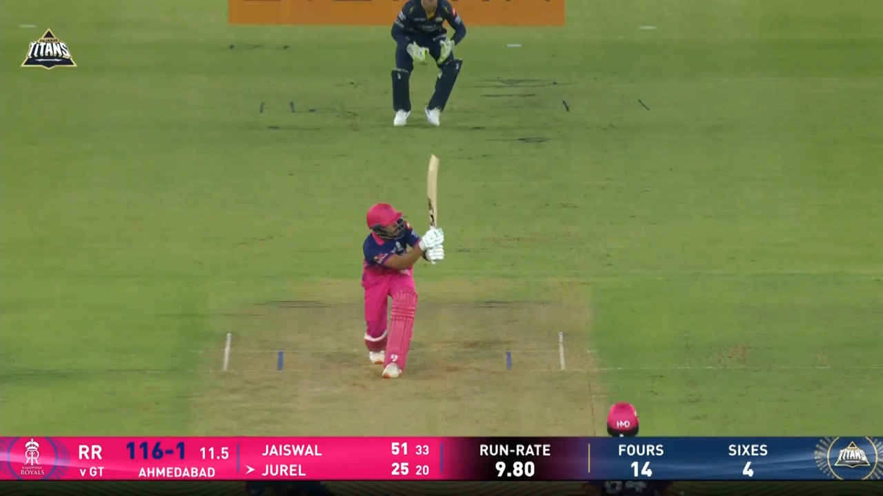 IPL 2026 M09: GT vs RR - Dhruv Jurel Six
