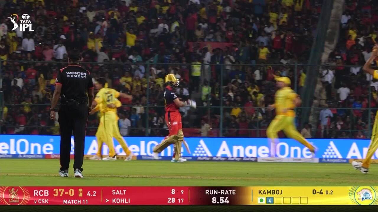 IPL 2026 M11: RCB vs CSK - Virat Kohli Wicket