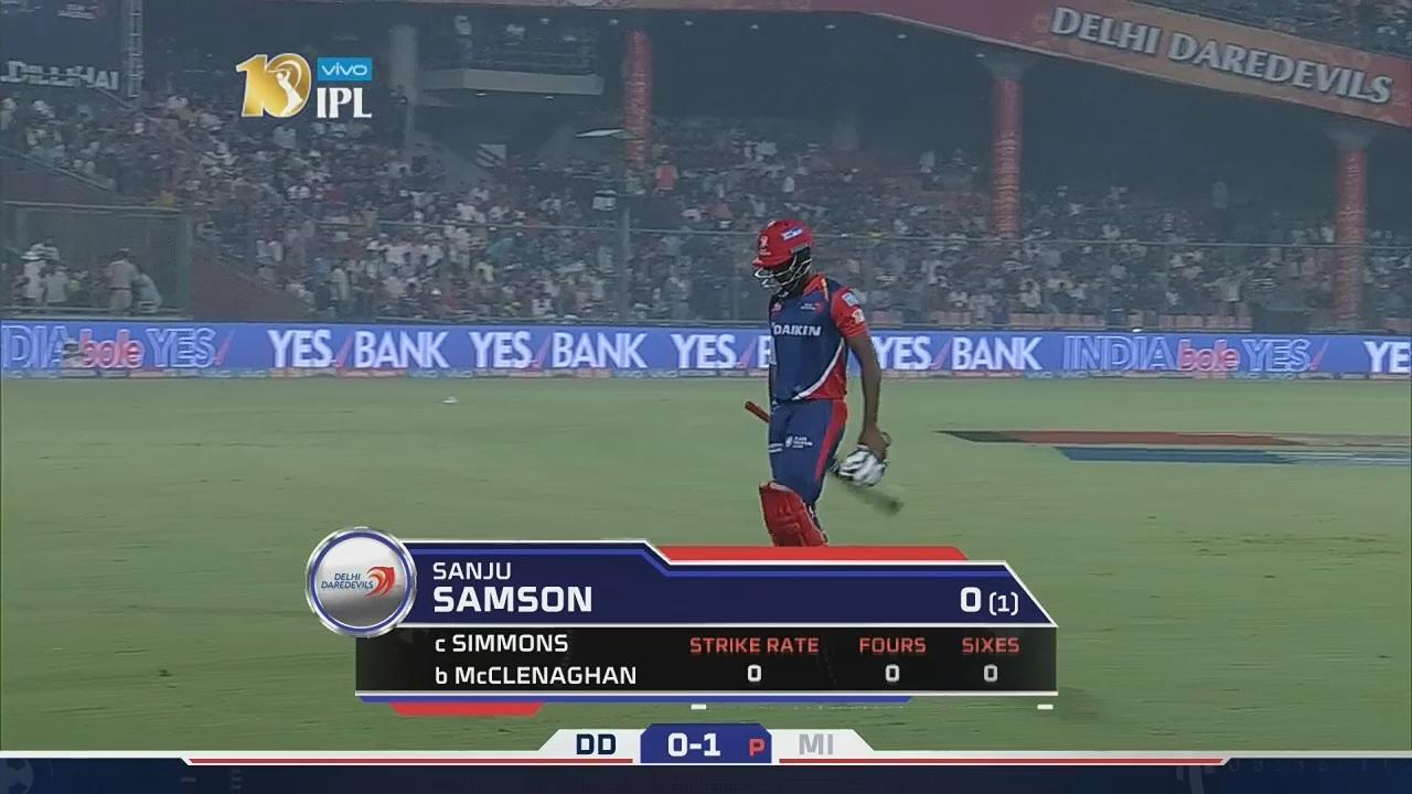 M45: DD vs MI – Sanju Samson Wicket