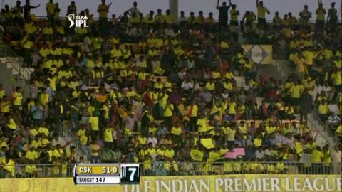 Match 26 CSK vs RR – du Plessis's 1st Six