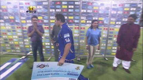M74: RR vs SRH – Man Of The Match – Brad Hodge