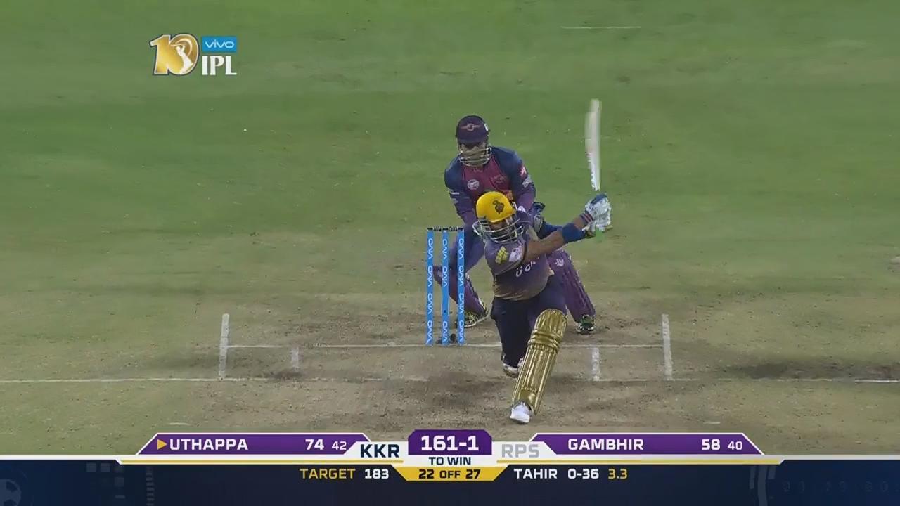 M30: RPS vs KKR – Robin Uthappa Six