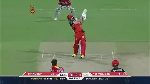 M43: RCB vs KXIP – AB de Villiers Six