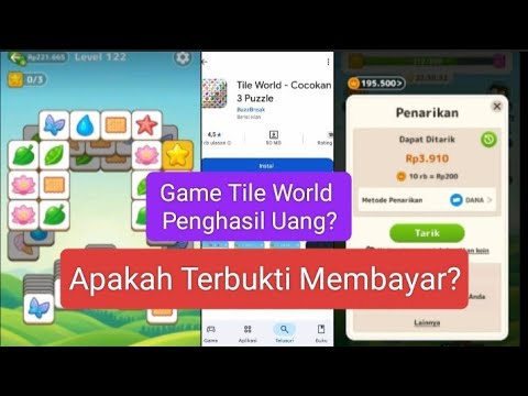 Game TILE WORLD Apakah Membayar? ternyata Aplikasi Tile World Penghasil Uang tak terbukti membayar ! background