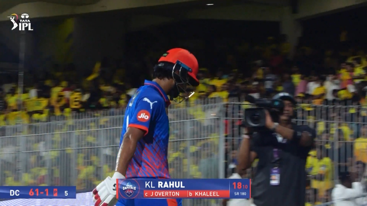 IPL 2026 M18: CSK vs DC - KL Rahul Wicket
