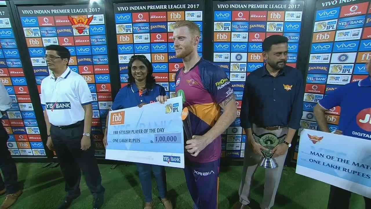 M44: SRH vs RPS – FBB Stylish player of the day – Ben Stokes background