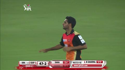 M48: SRH vs KXIP – Manan Vohra Wicket
