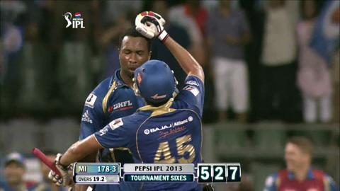 M62: MI vs SRH – Kieron Pollard Six