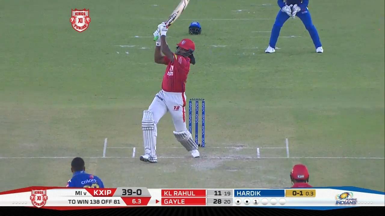 M09: KXIP vs MI – Chris Gayle Six