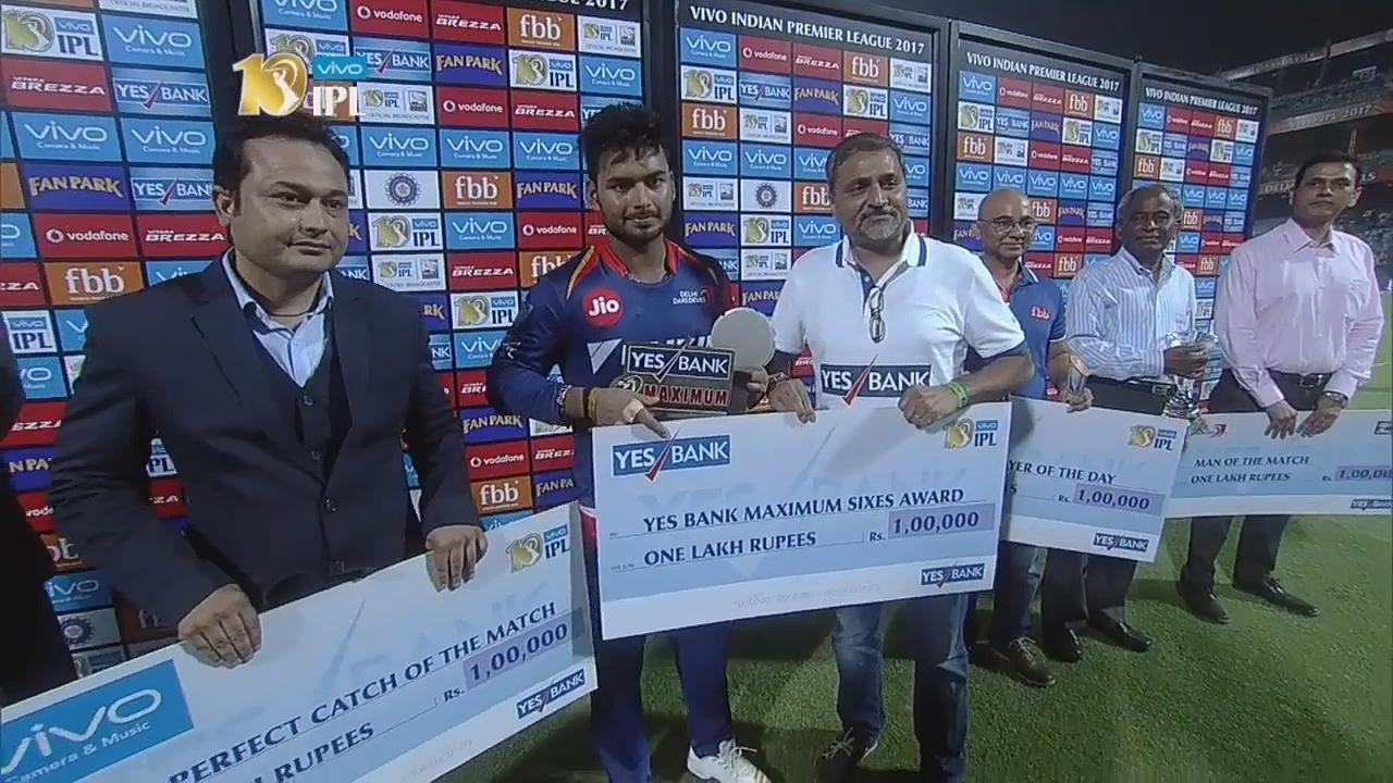 M18: DD vs KKR – YES Bank Maximum Sixes – Rishabh Pant